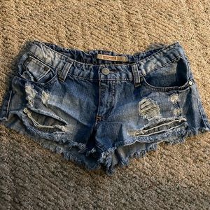 Distressed Short Shorts